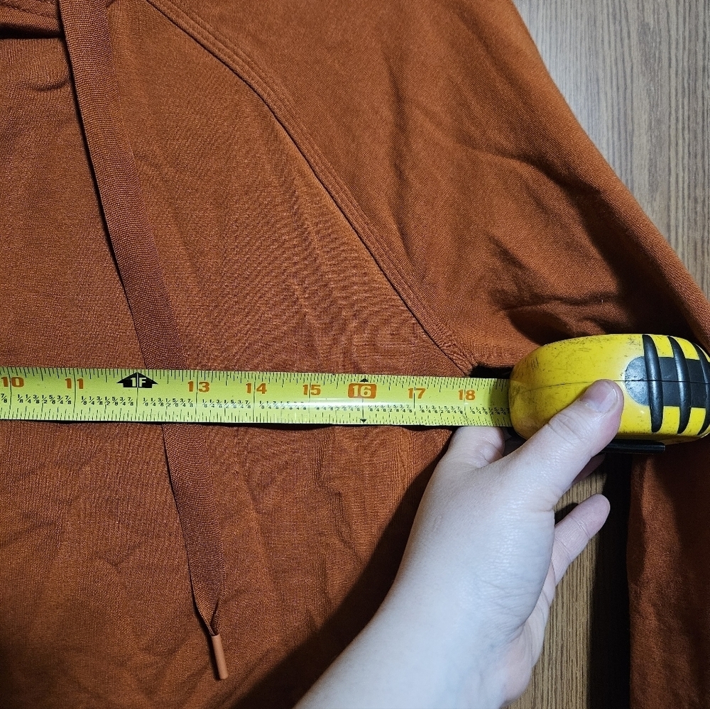 Athleta Women’s Boardwalk Hoodie Canyon Orange High Hip Sweatshirt! - Picture 4 of 6